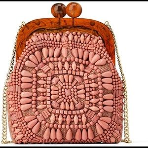 Zara beaded pink crossbody